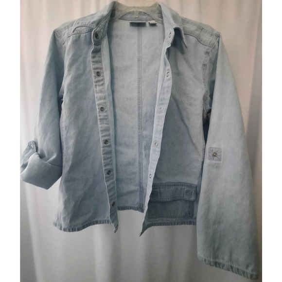 Chicos Design Light Wash Denim Jacket - Picture 7 of 11